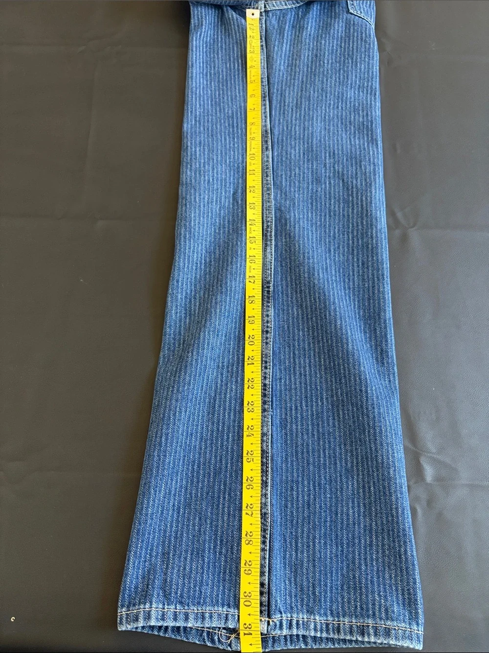 BDG Urban Outfitters Blue Pinstripe Wide Leg Jeans Size 26 High Rise